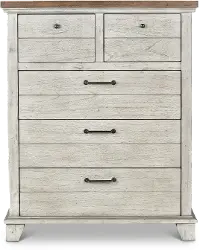 Bear Creek White Chest of Drawers