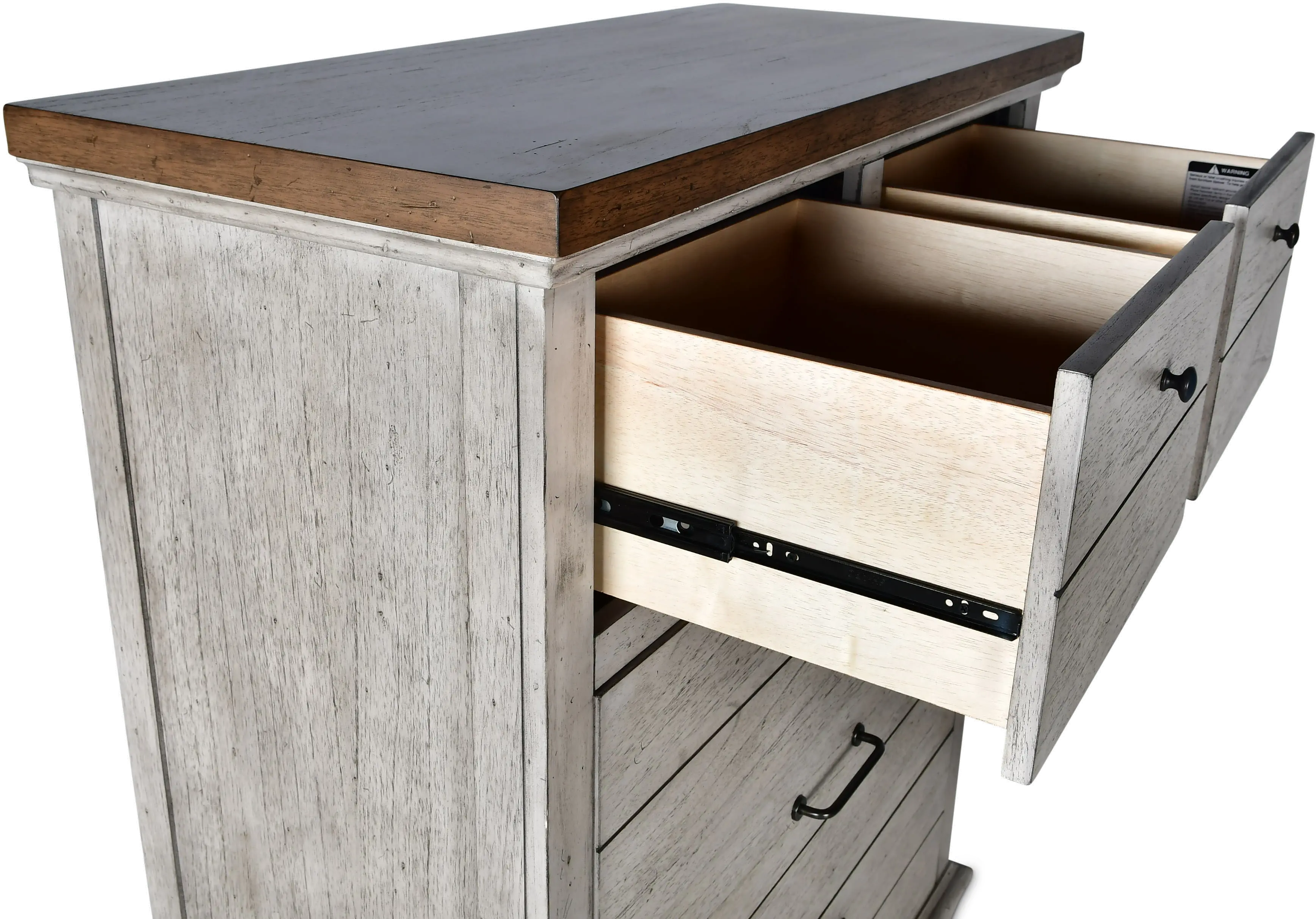 Bear Creek White Chest of Drawers-4