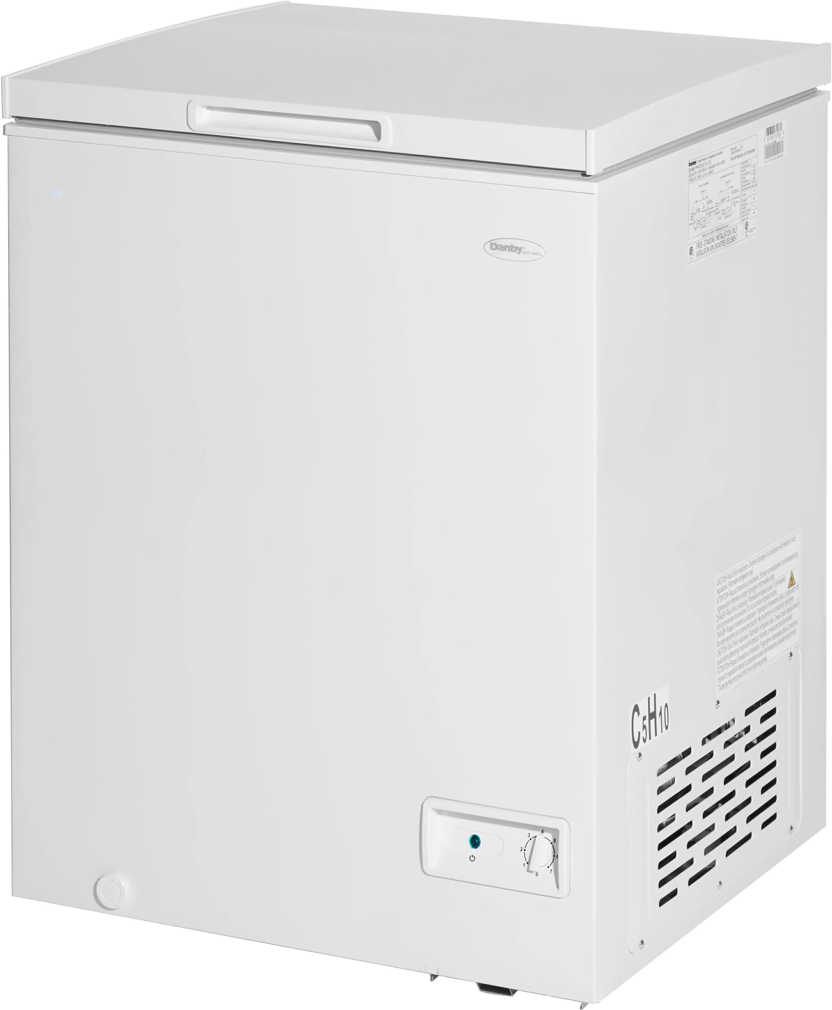 DCF050A6WM Danby Diplomat 5.0 cu ft Square Chest Freezer - White-3
