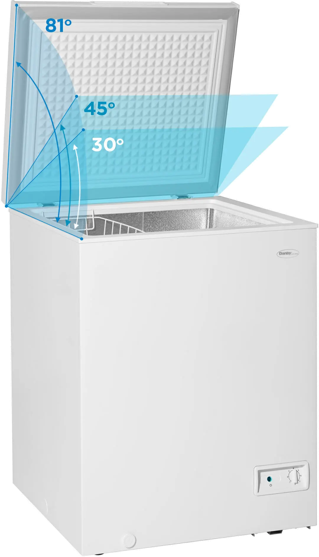 DCF050A6WM Danby Diplomat 5.0 cu ft Square Chest Freezer - White-5