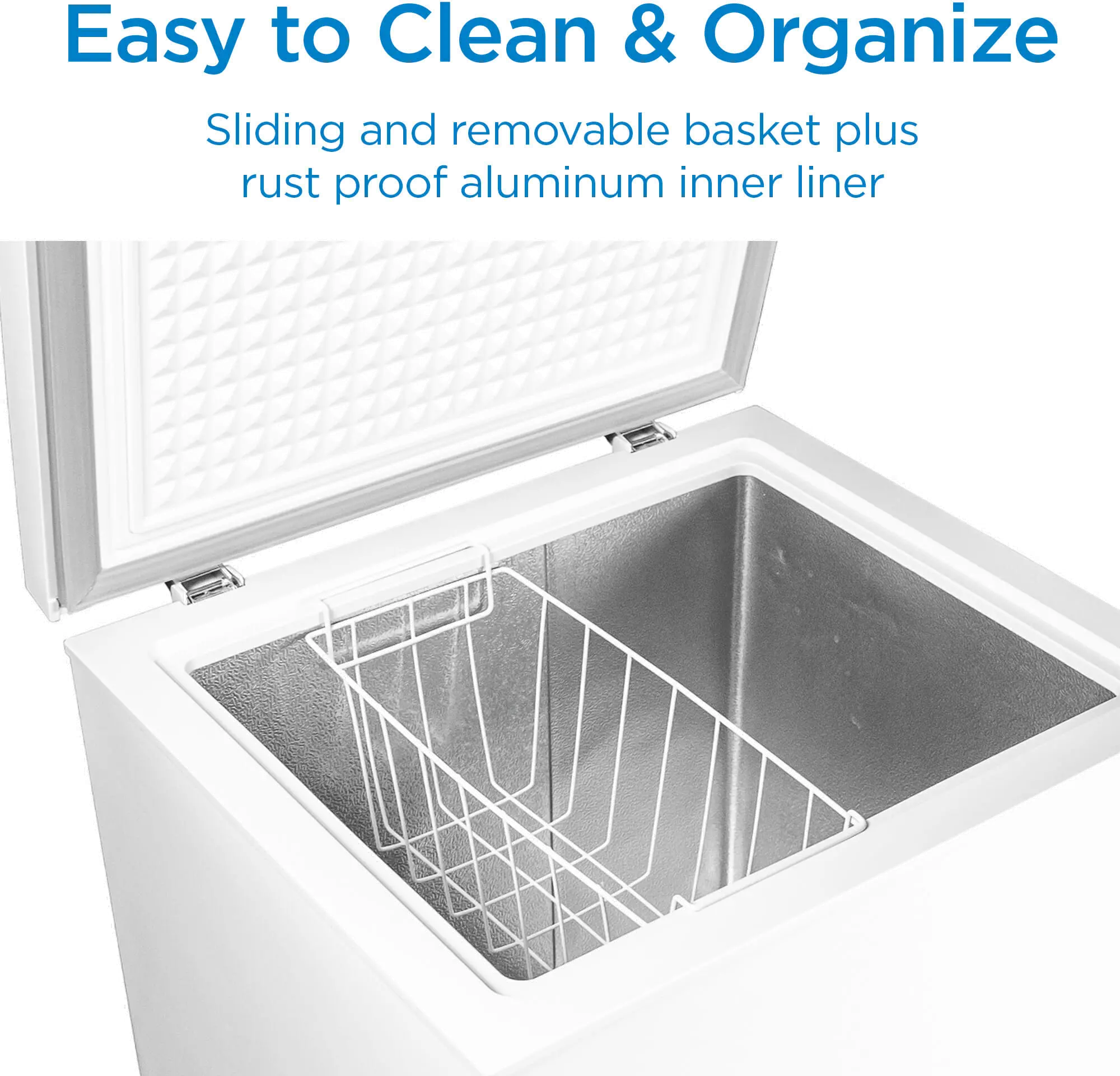 DCF050A6WM Danby Diplomat 5.0 cu ft Square Chest Freezer - White-6