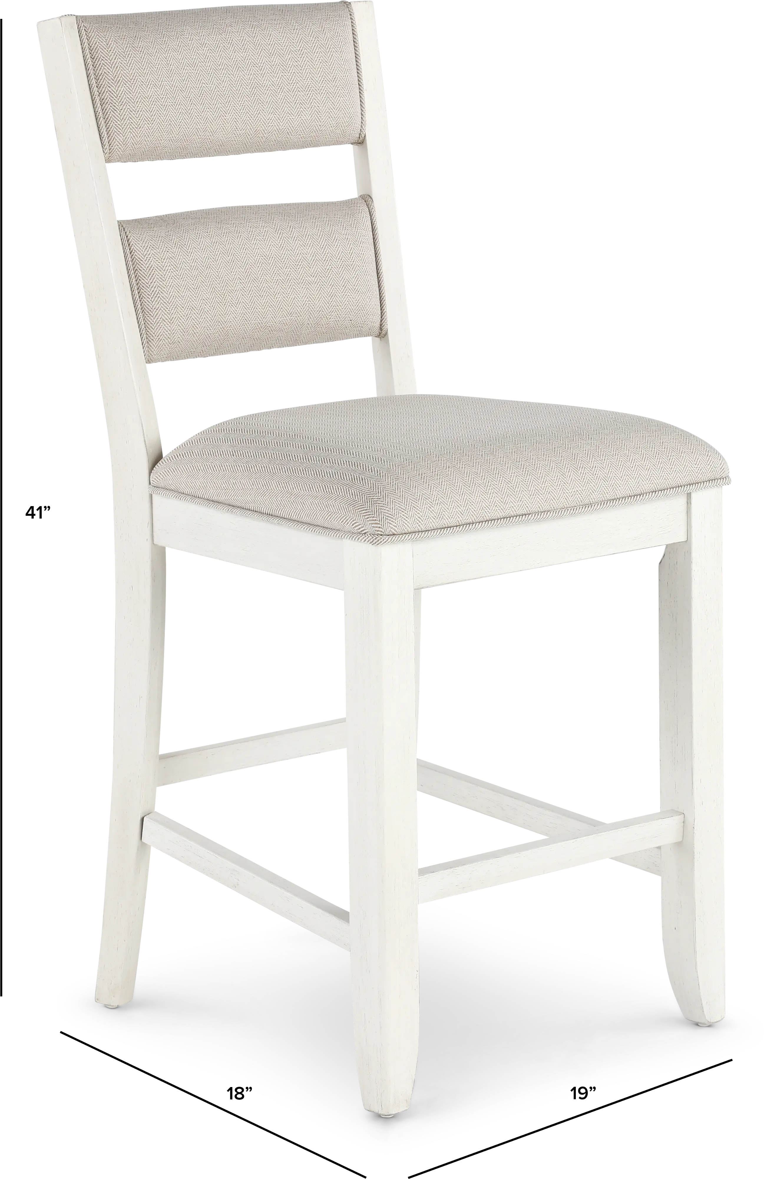 Willow White Counter Height Dining Chair-3