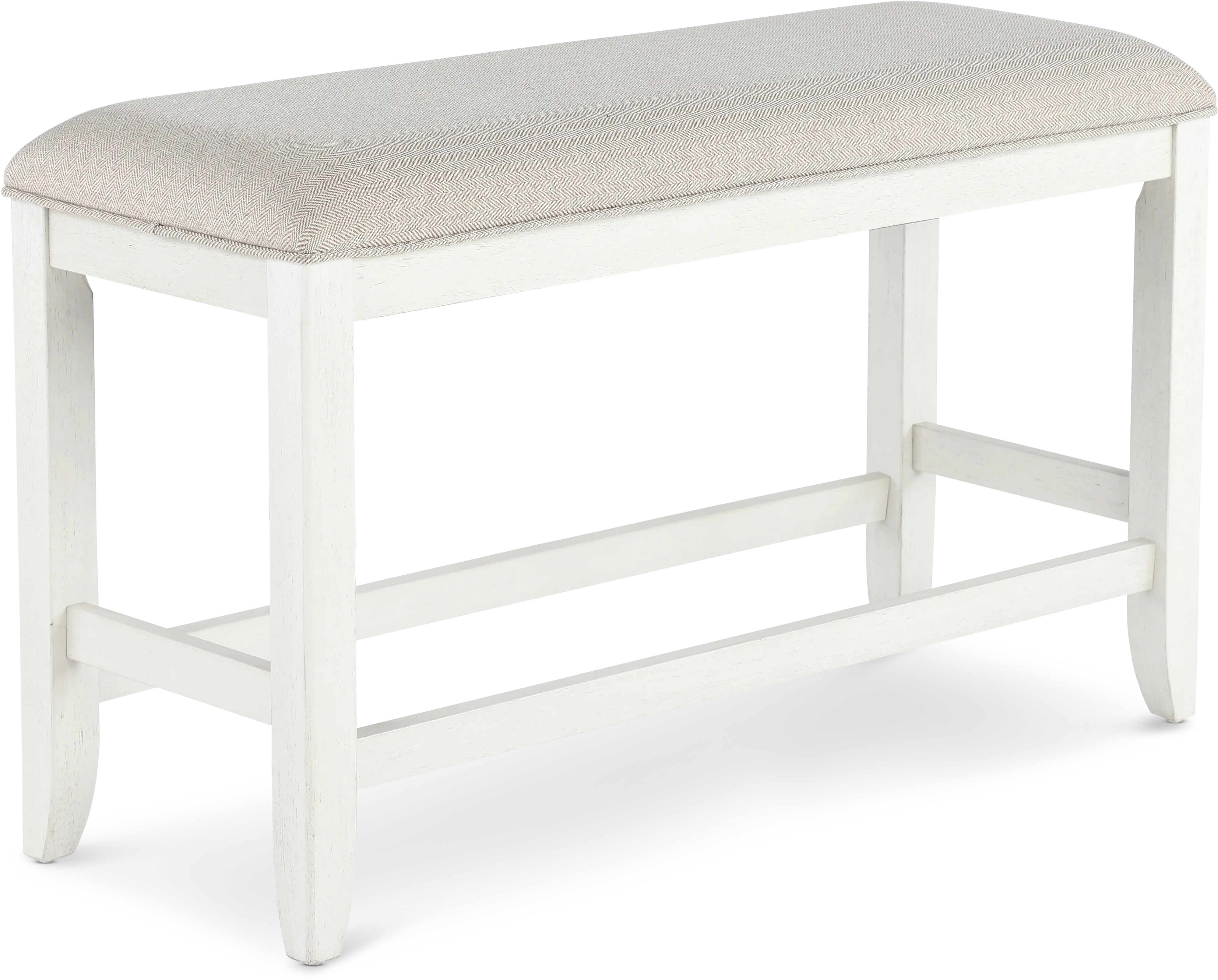 Willow White Counter Height Dining Bench-1