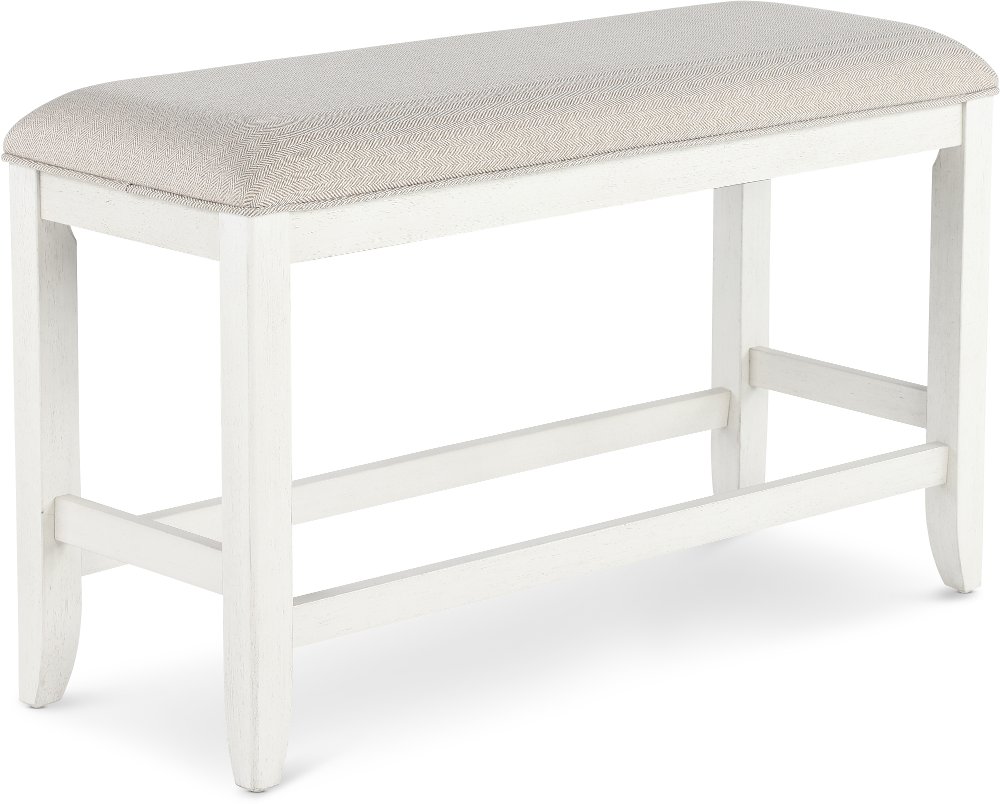 Willow White Counter Height Dining Bench