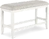 Willow White Counter Height Dining Bench