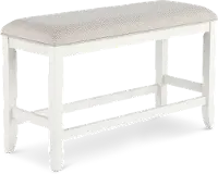 Willow White Counter Height Dining Bench