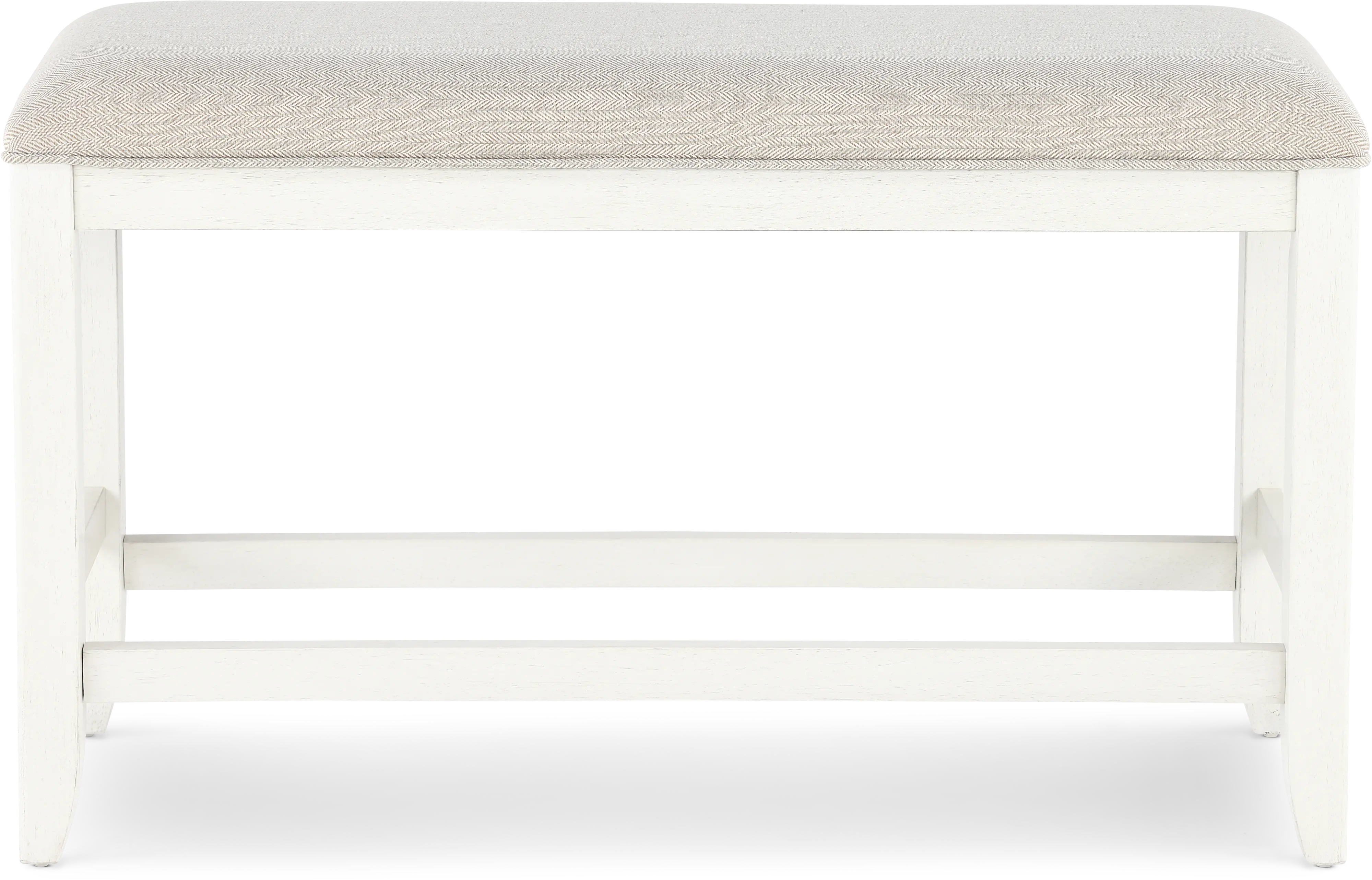 Willow White Counter Height Dining Bench-2