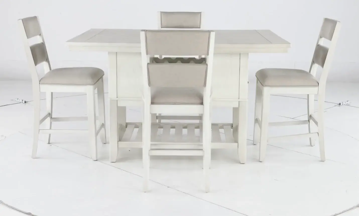 Willow White 5-Piece Counter Height Dining Set-6