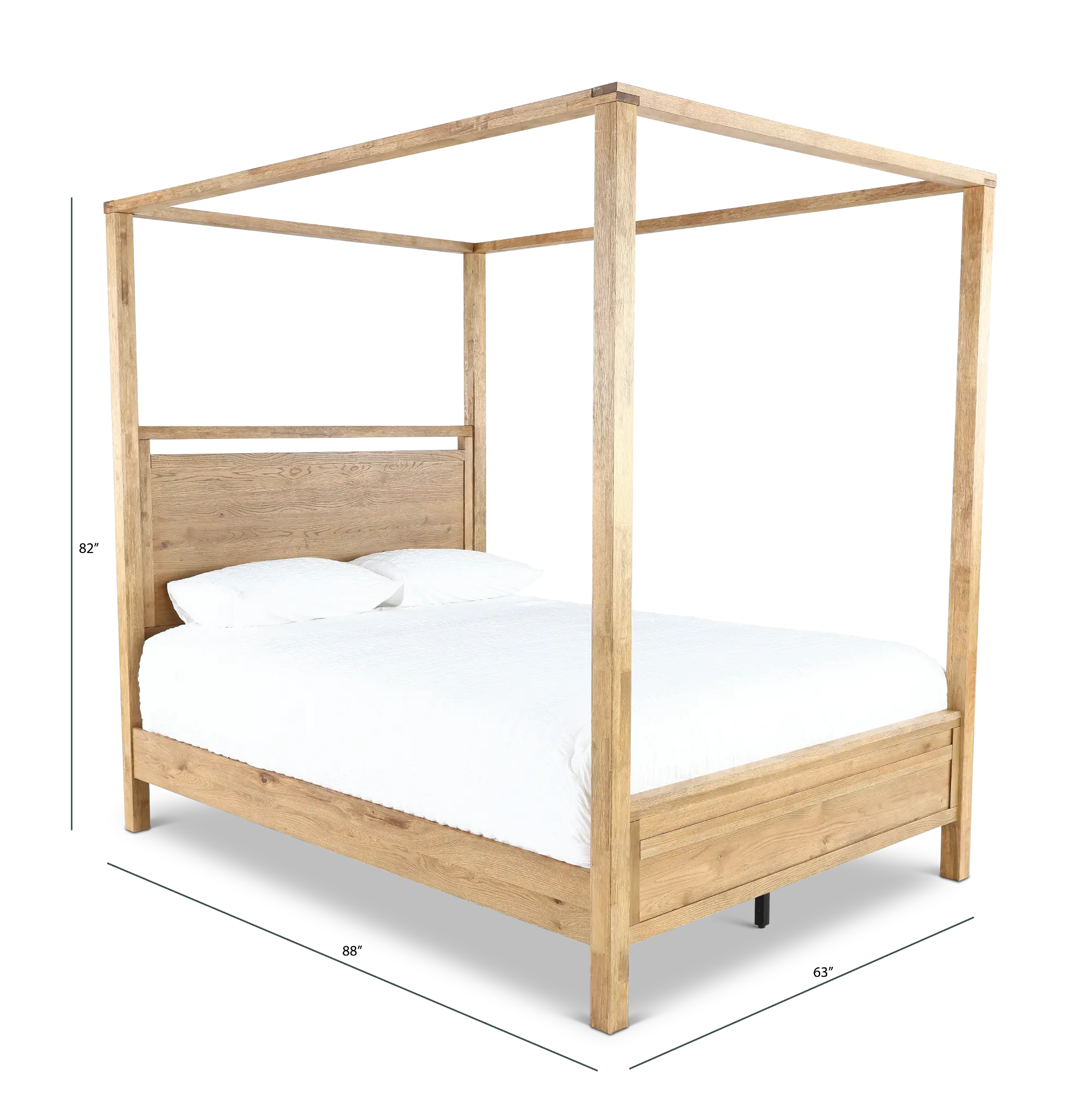 Boho Sandstone Tan Queen Canopy Bed | RC Willey