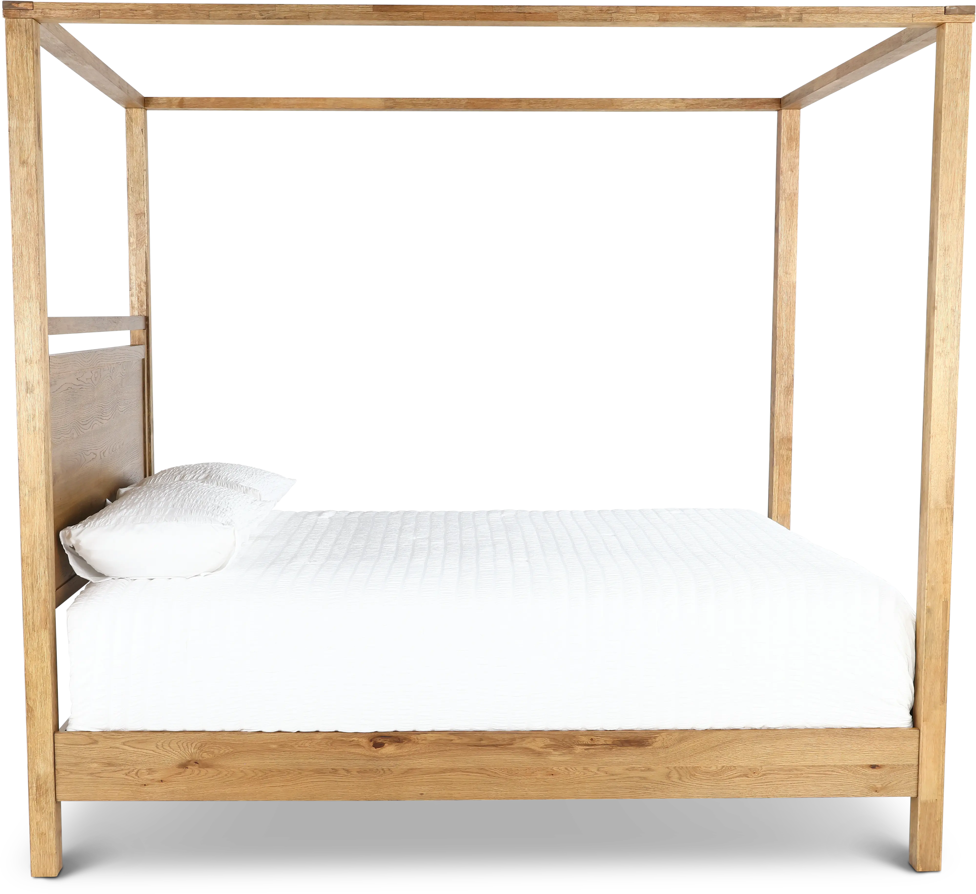 Boho Sandstone Tan Queen Canopy Bed-6