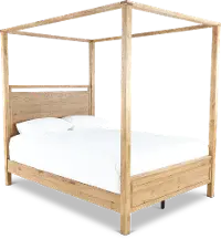Boho Sandstone Tan King Canopy Bed