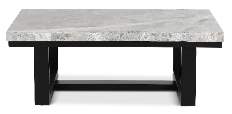 Luca Black and Gray Marble Coffee Table