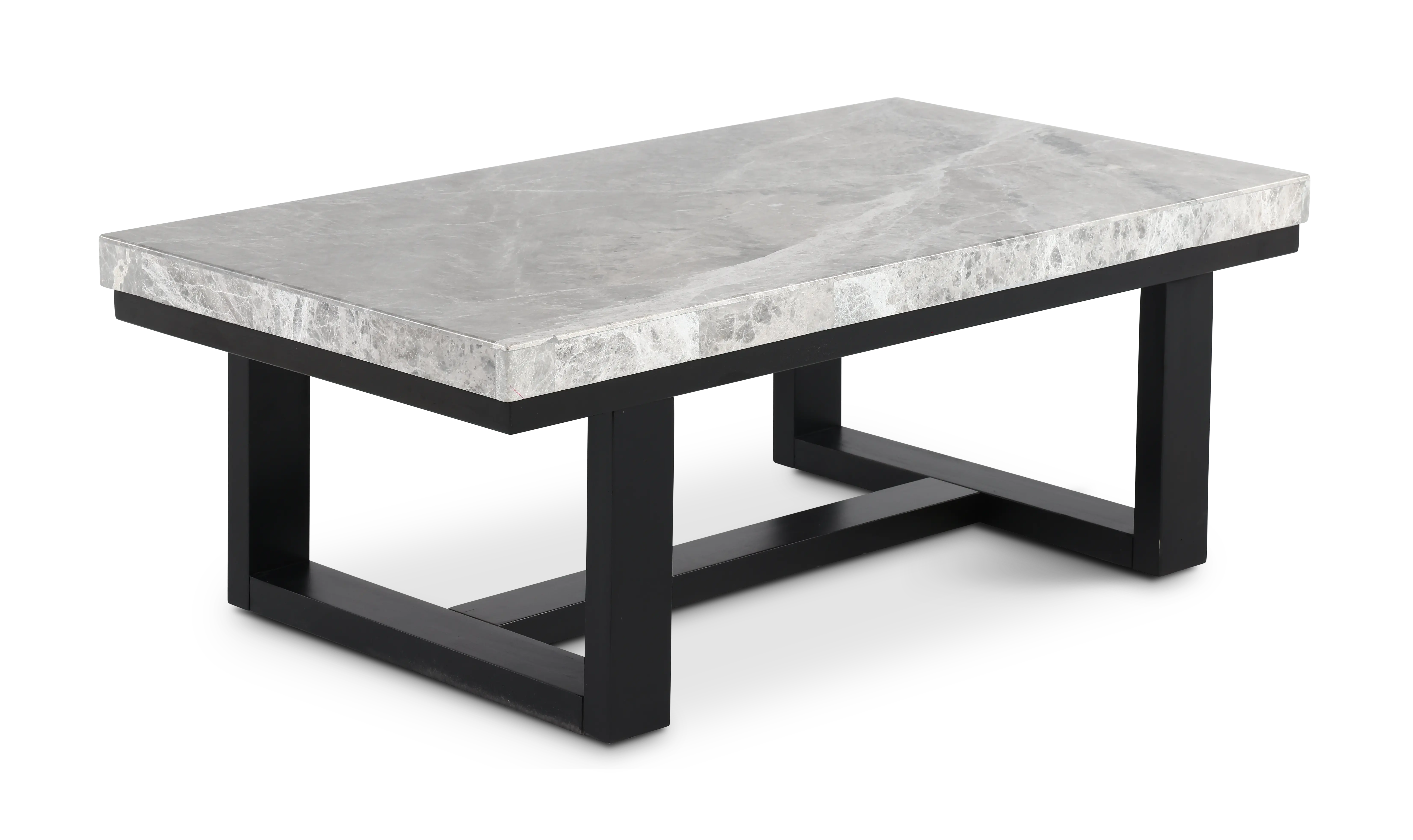 Luca Black and Gray Marble Coffee Table-5