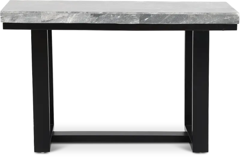 Luca Black and Gray Marble Sofa Table