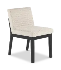 Jax Dark Brown and Light Gray Upholstered Dining Chair