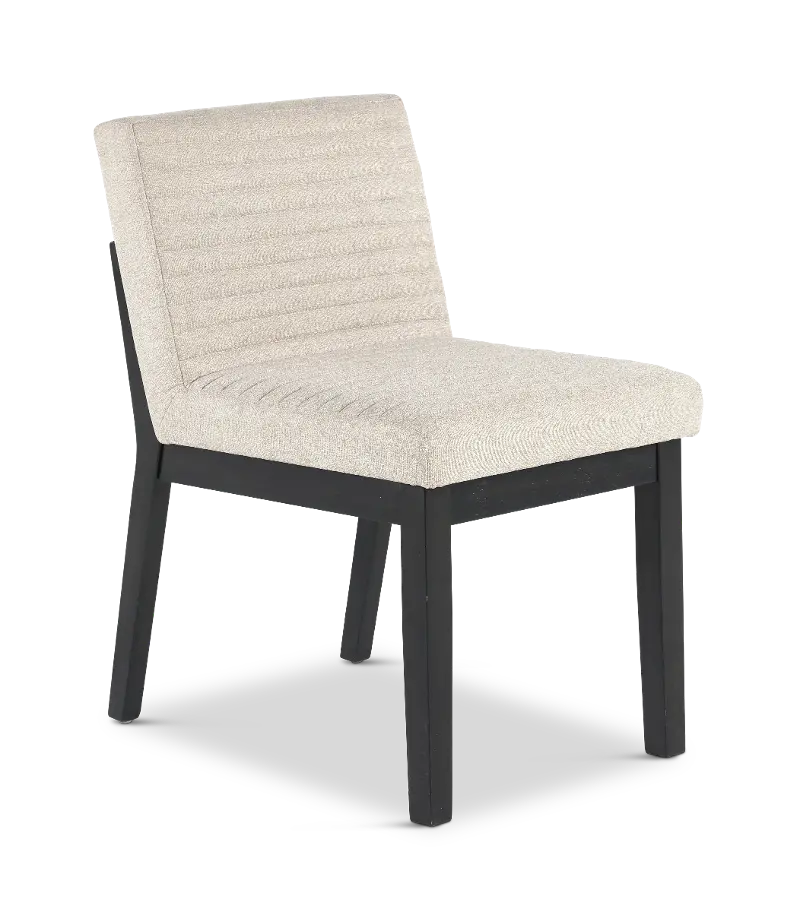 Jax Dark Brown and Light Gray Upholstered Dining Chair