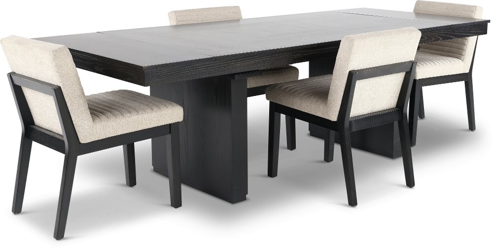 Jax Dark Brown 5 Piece Dining Set