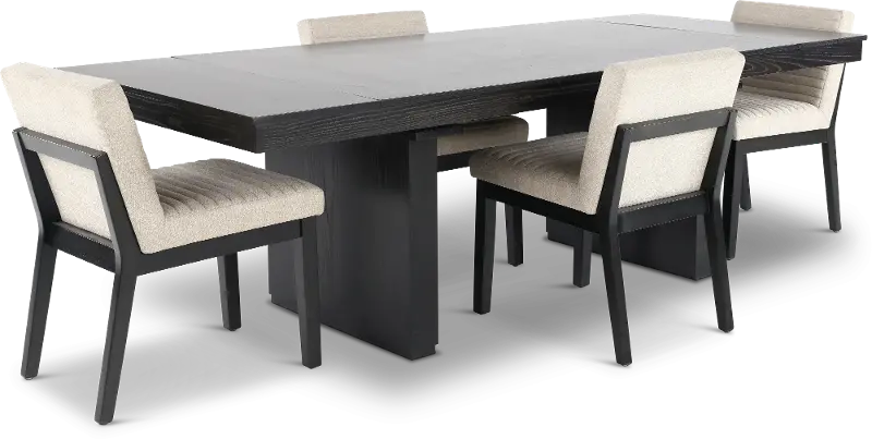Jax Dark Brown 5 Piece Dining Set
