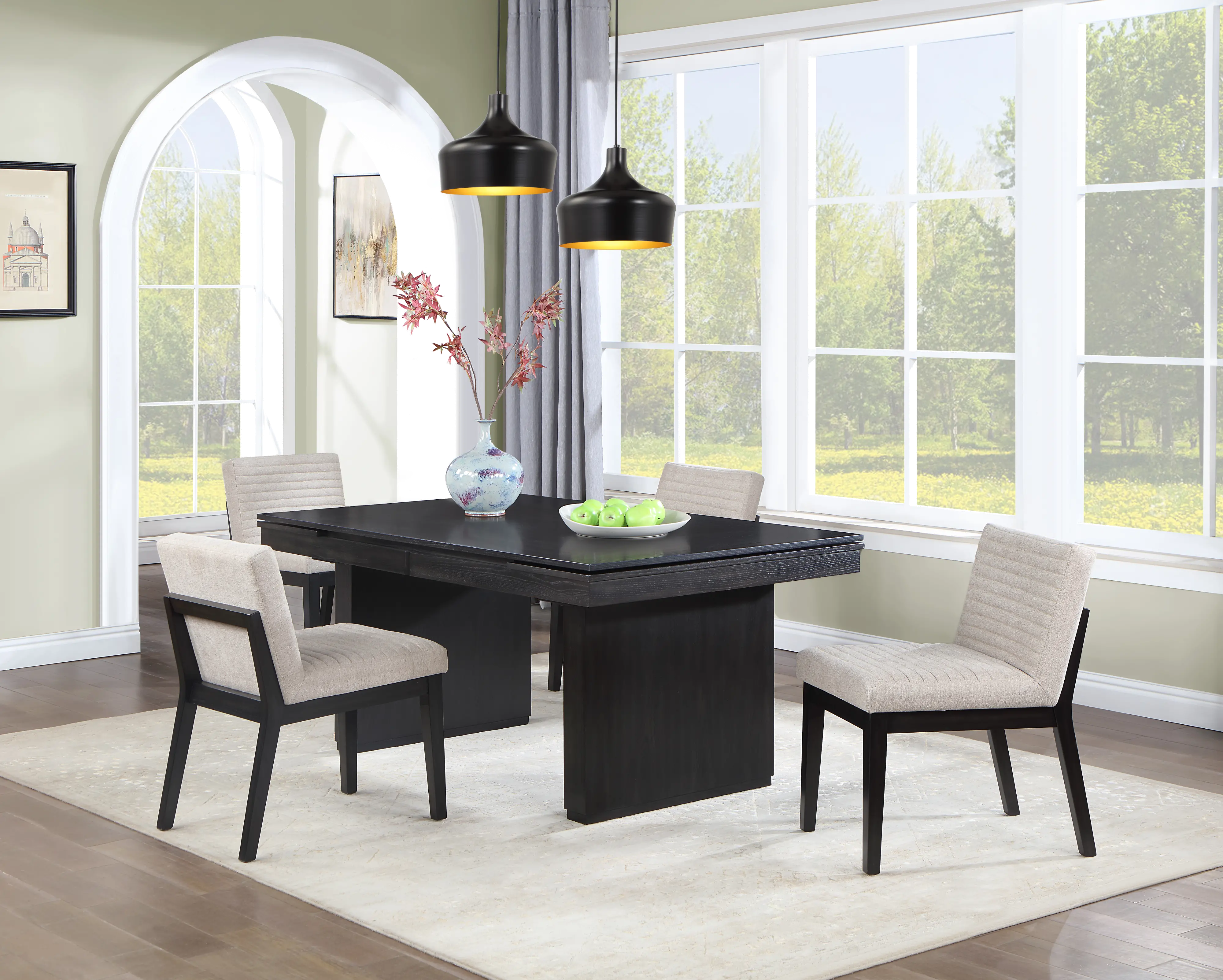 Jax Dark Brown 5 Piece Dining Set-2