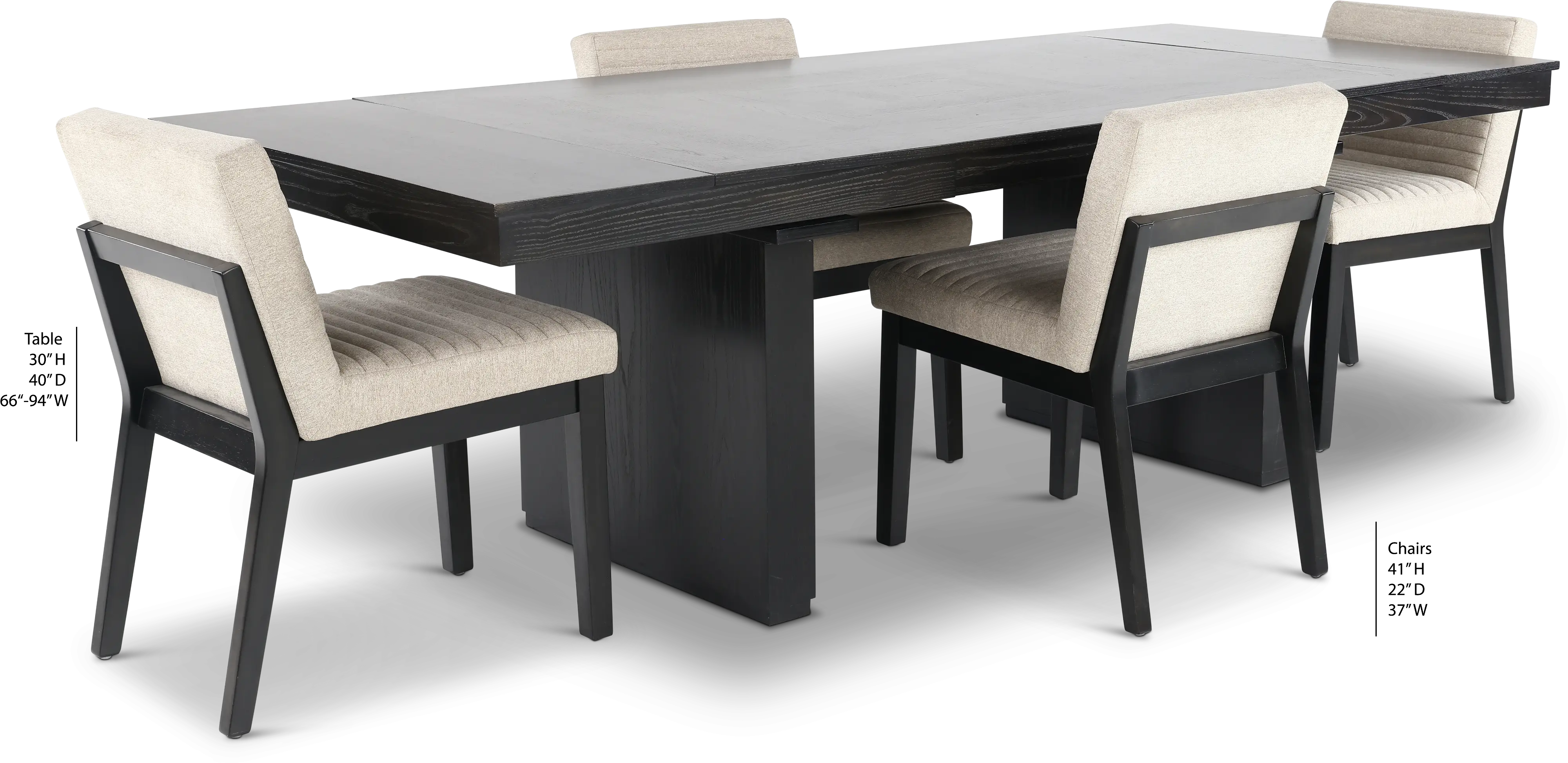 Jax Dark Brown 5 Piece Dining Set-3