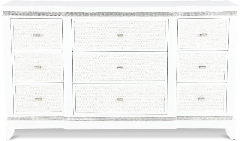 Celeste Sparkle White Dresser