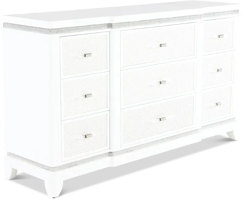 Celeste Sparkle White Dresser | RC Willey