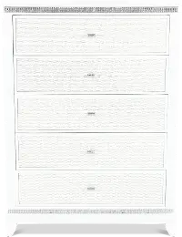 Celeste Sparkle White Chest of Drawers