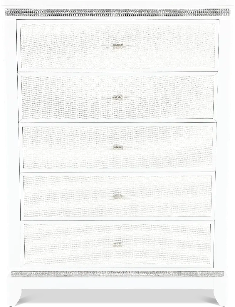 Celeste Sparkle White Chest of Drawers