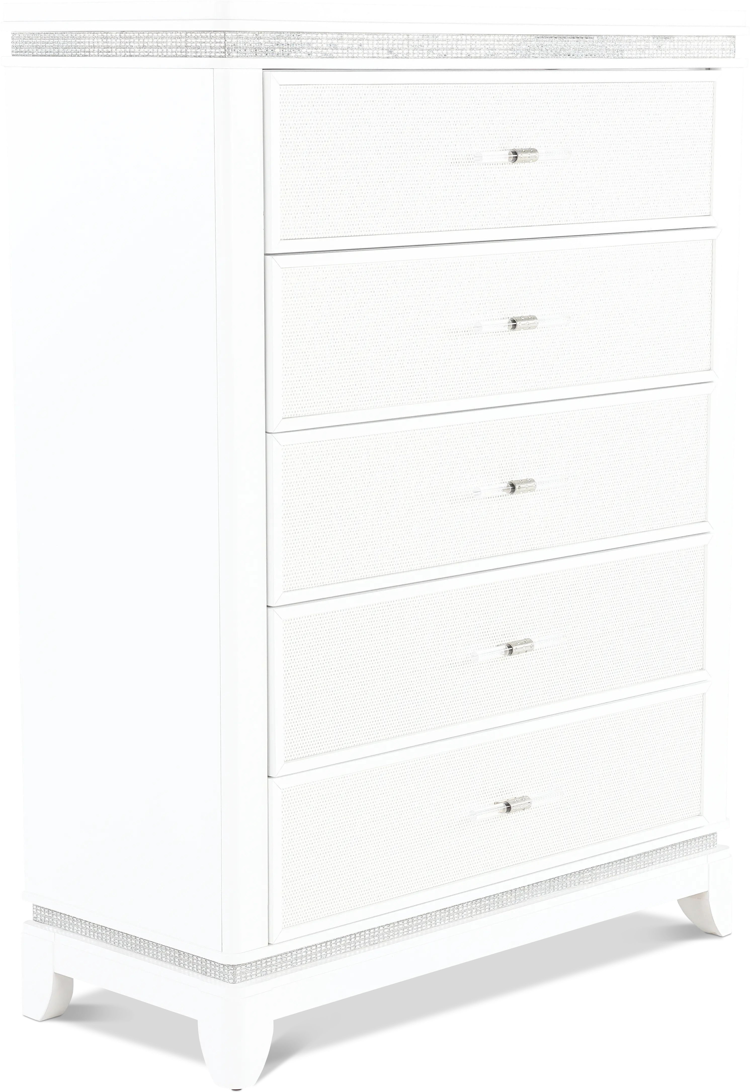 Celeste Sparkle White Chest of Drawers | RC Willey