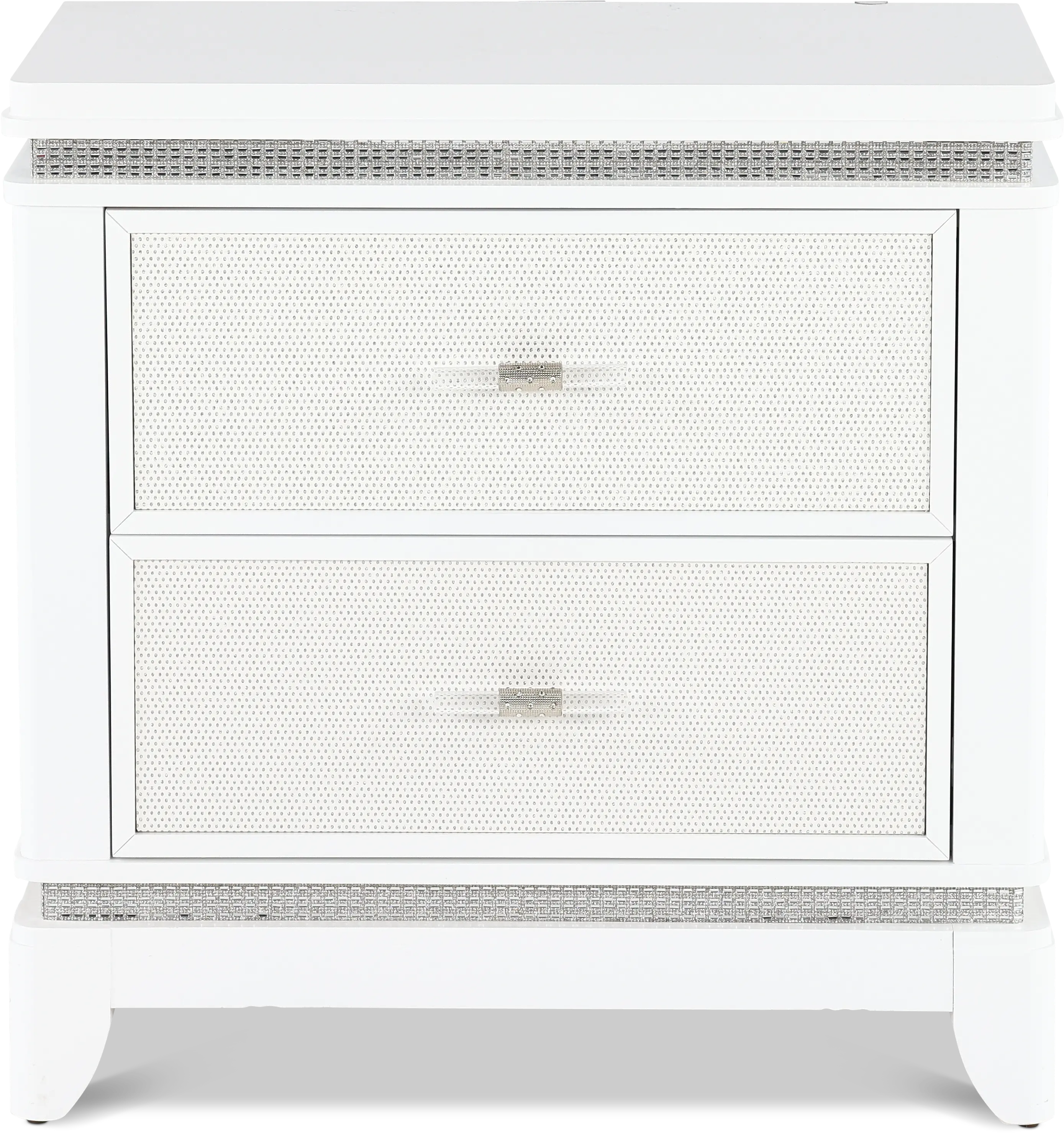 Celeste Sparkle White Nightstand-1
