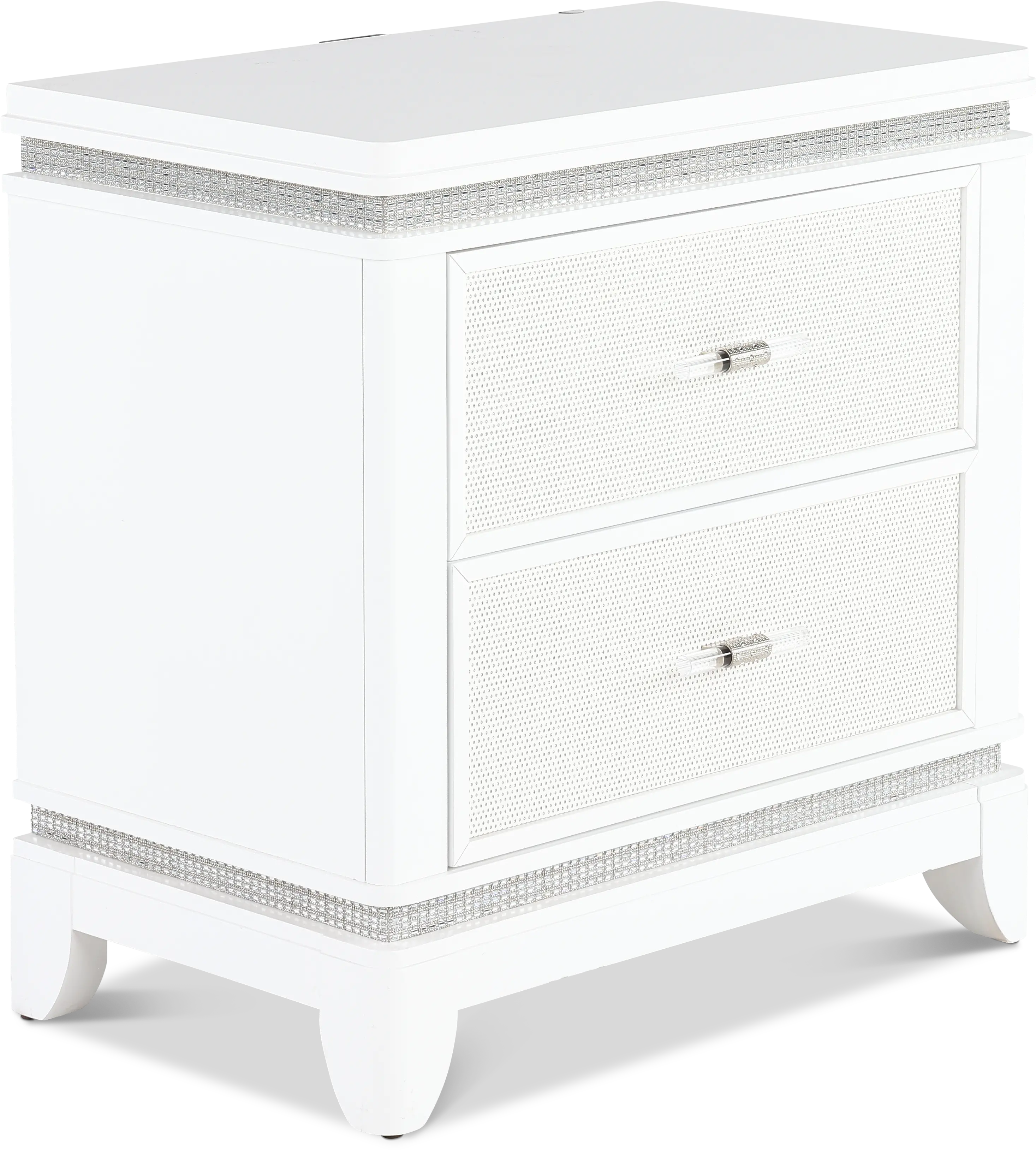 Celeste Sparkle White Nightstand-4