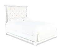 Celeste Sparkle White Queen Upholstered Bed