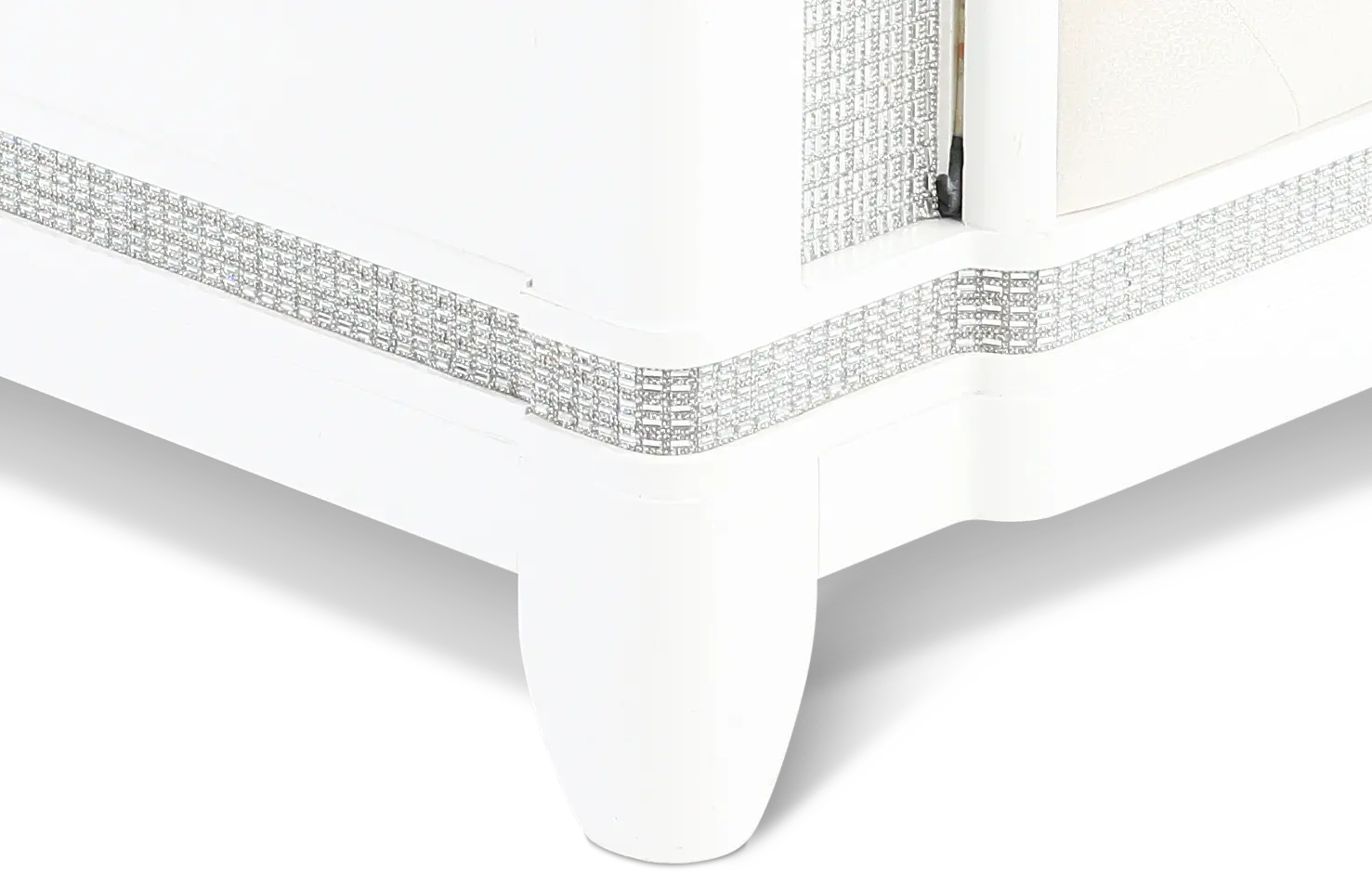 Celeste Sparkle White Queen Upholstered Bed-9