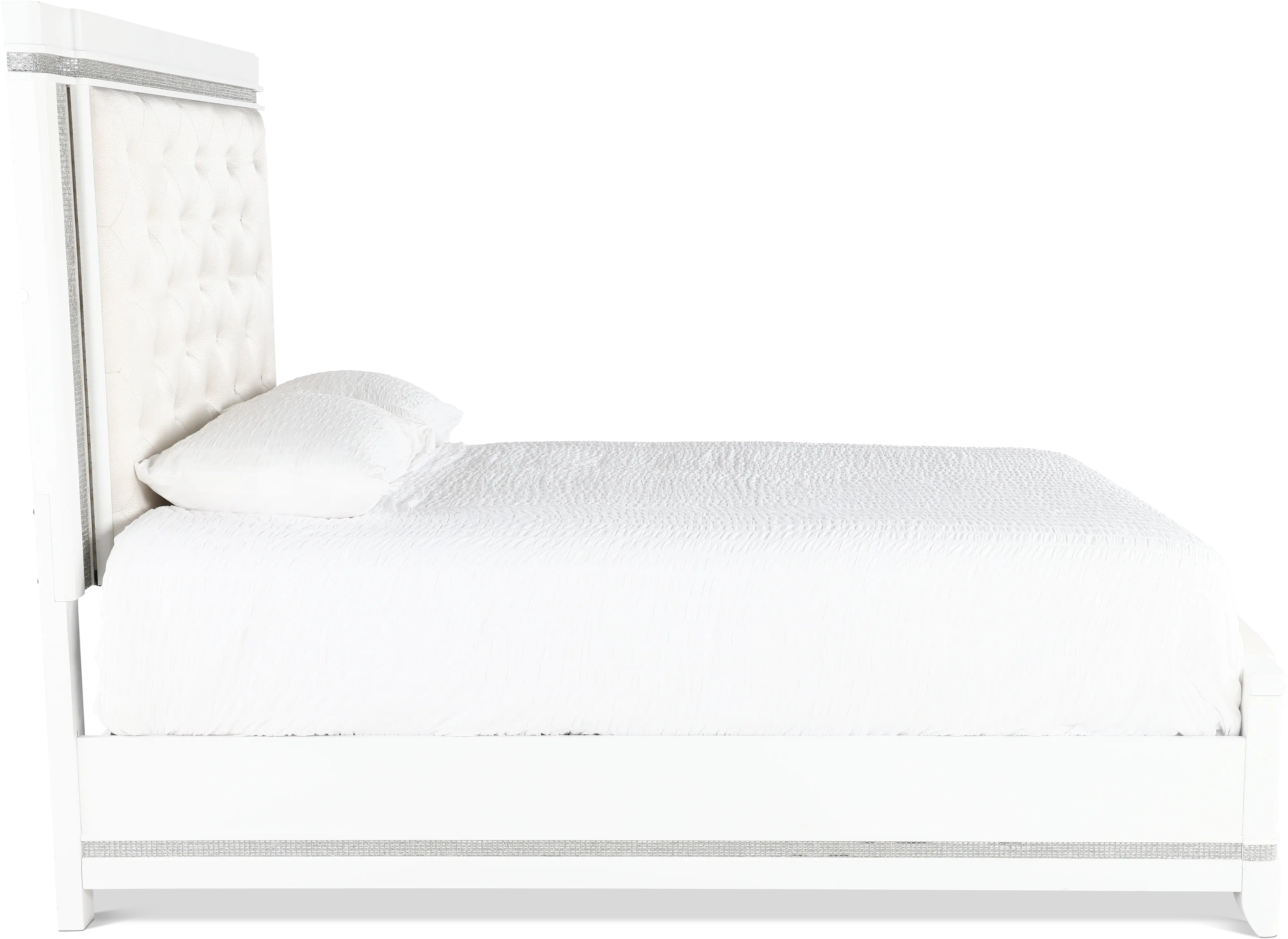 Celeste Sparkle White King Upholstered Bed-6