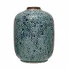 DF6276/TERRACOT-VASE Blue Terra Cotta 7.75  Flower Vase