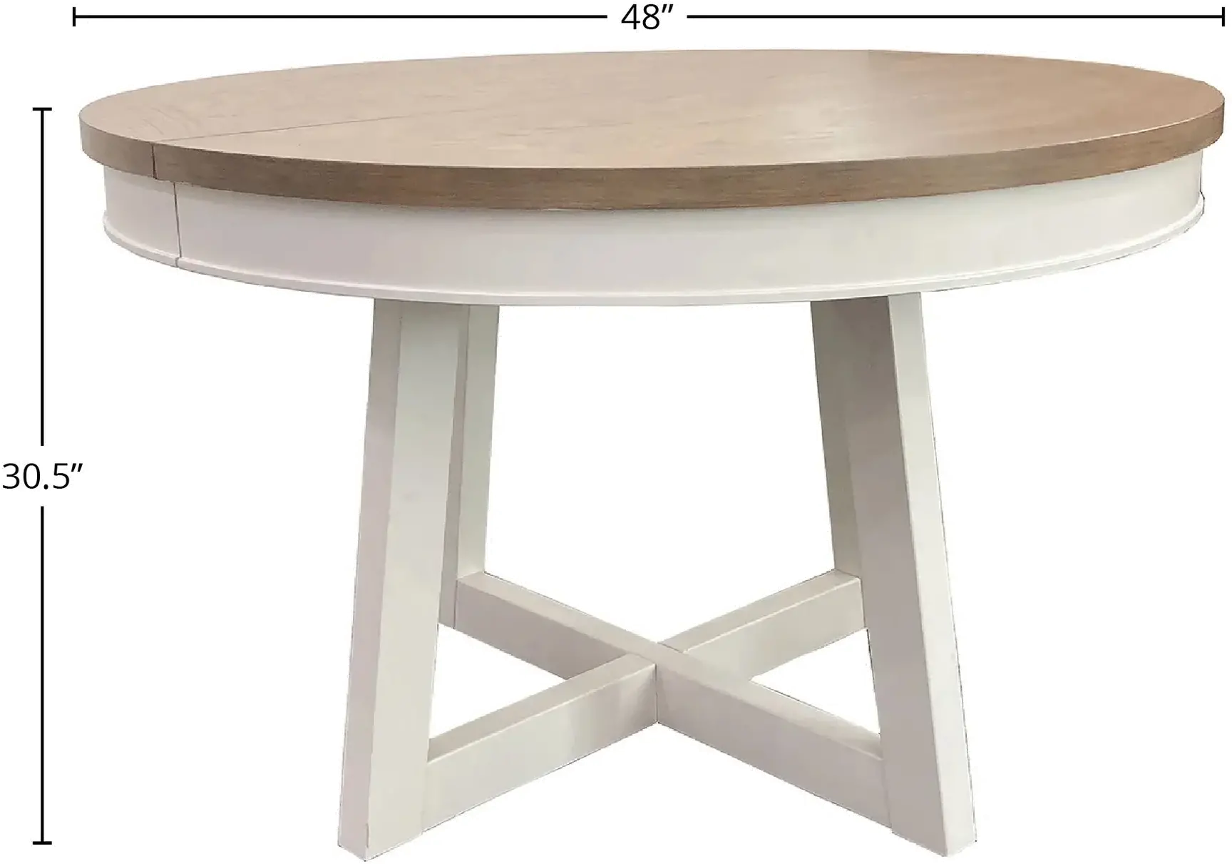 Americana White Round Dining Room Table-2