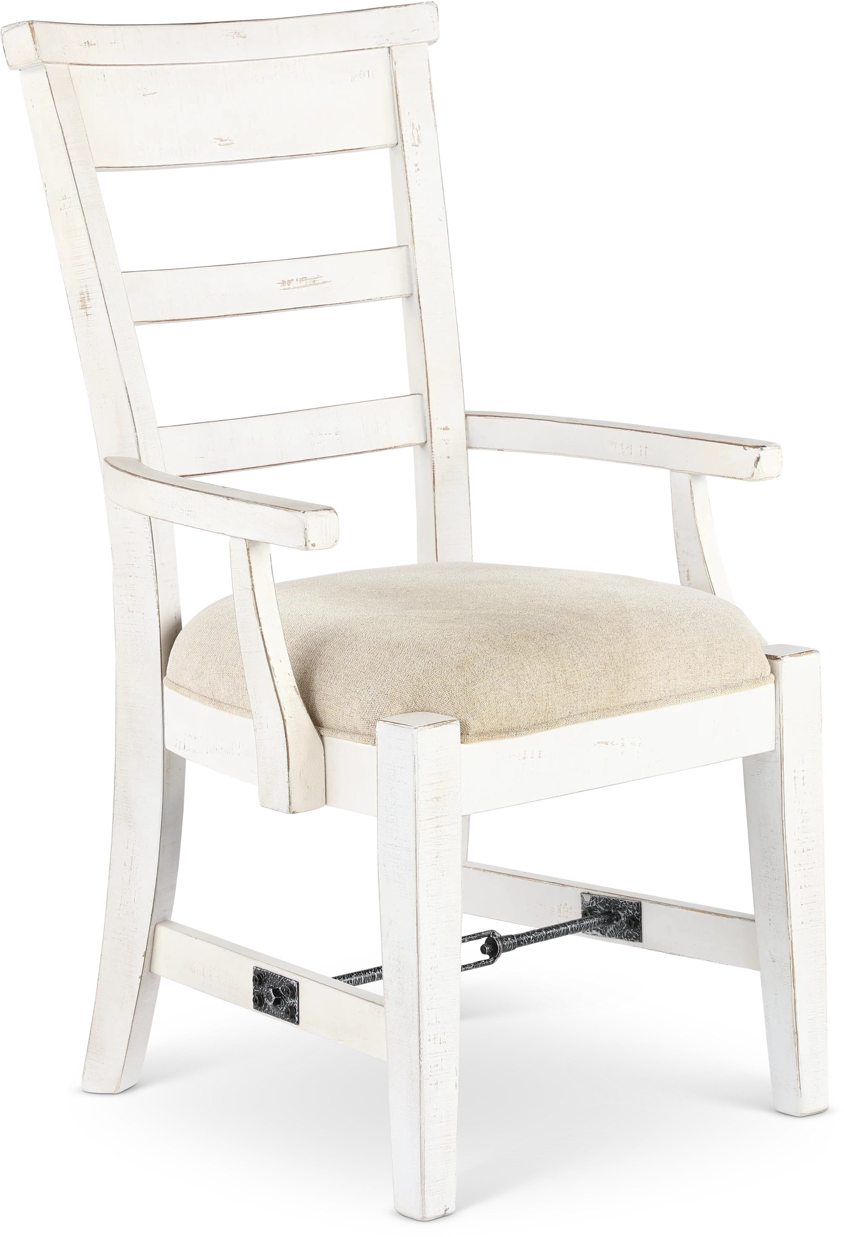 Marina White Sand Dining Arm Chair-1