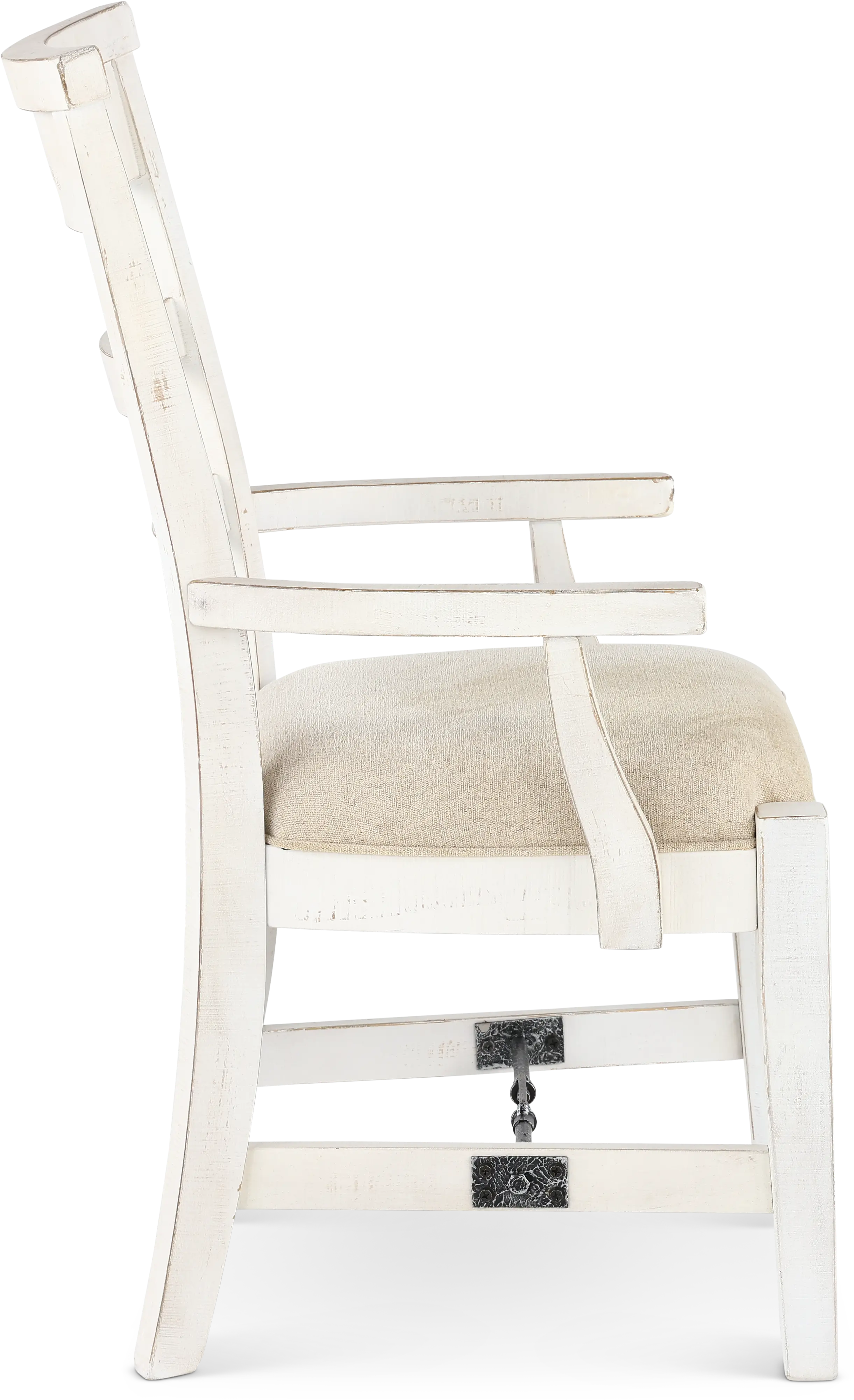 Marina White Sand Dining Arm Chair-6