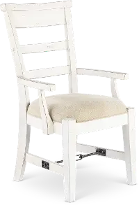Marina White Sand Dining Armchair