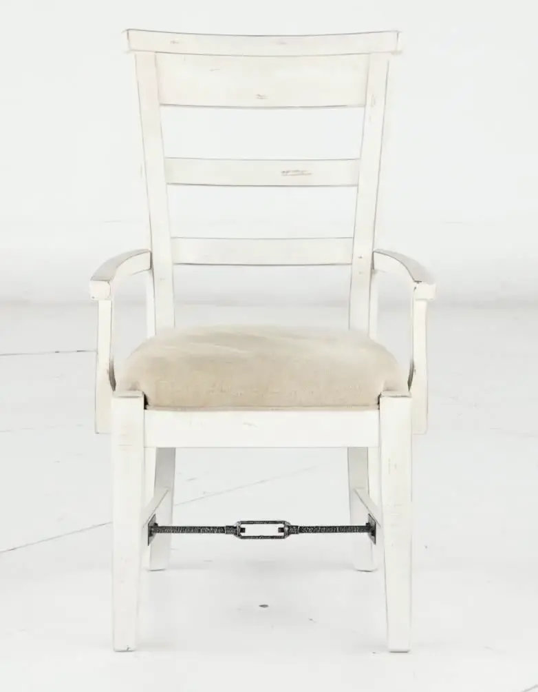 Marina White Sand Dining Armchair-5