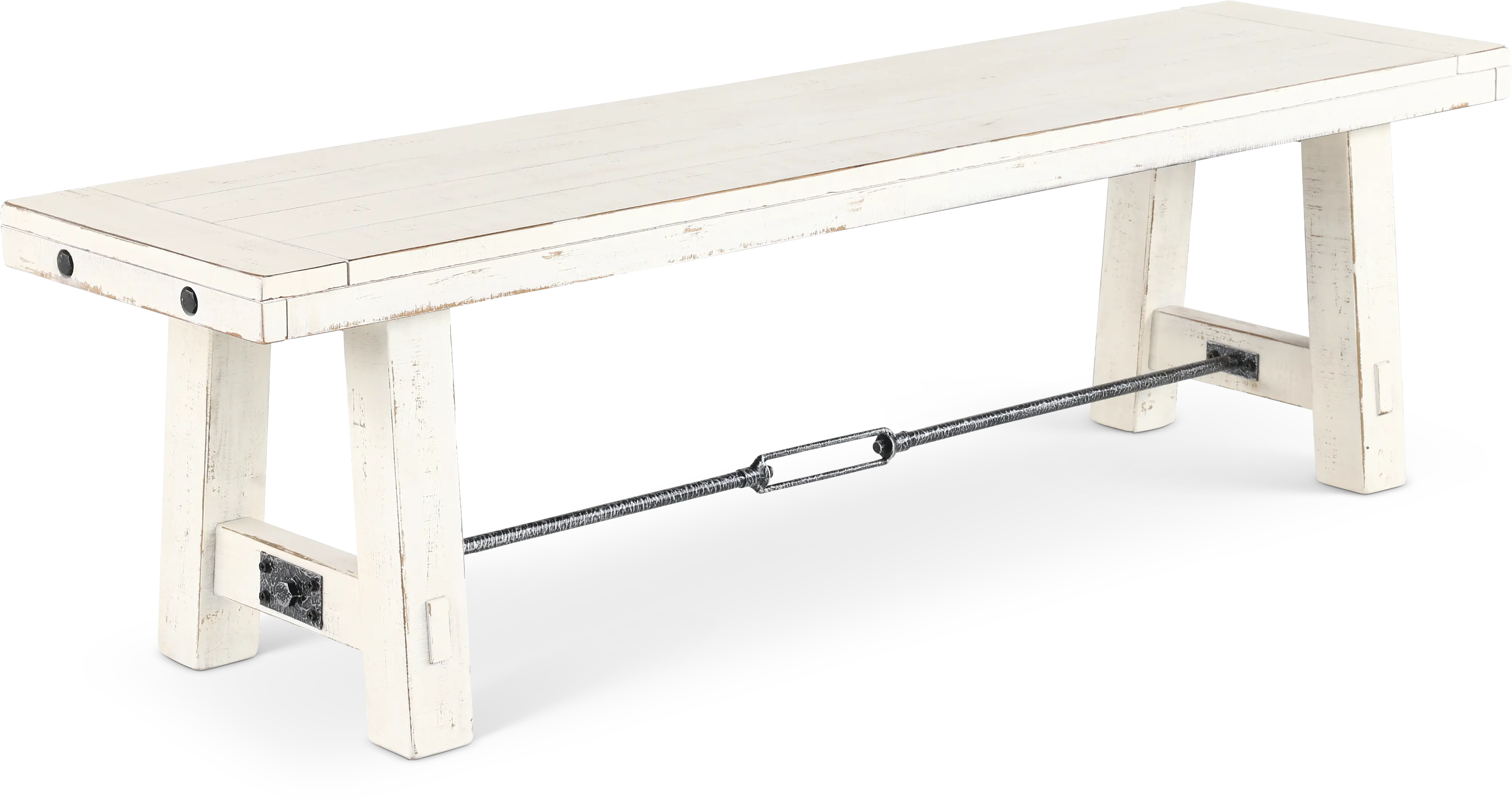 Marina White Sand Dining Bench-1