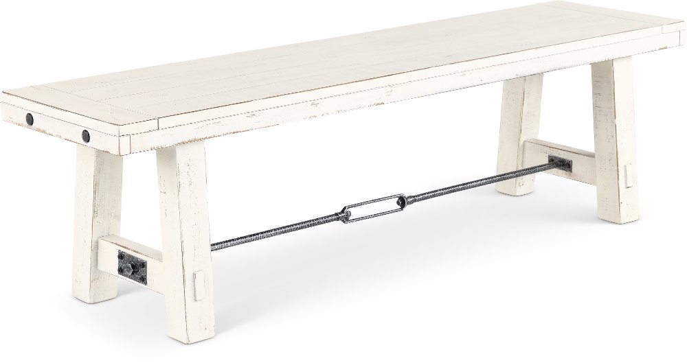 Marina White Sand Dining Bench