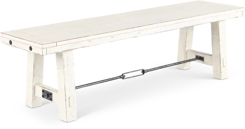 Marina White Sand Dining Bench