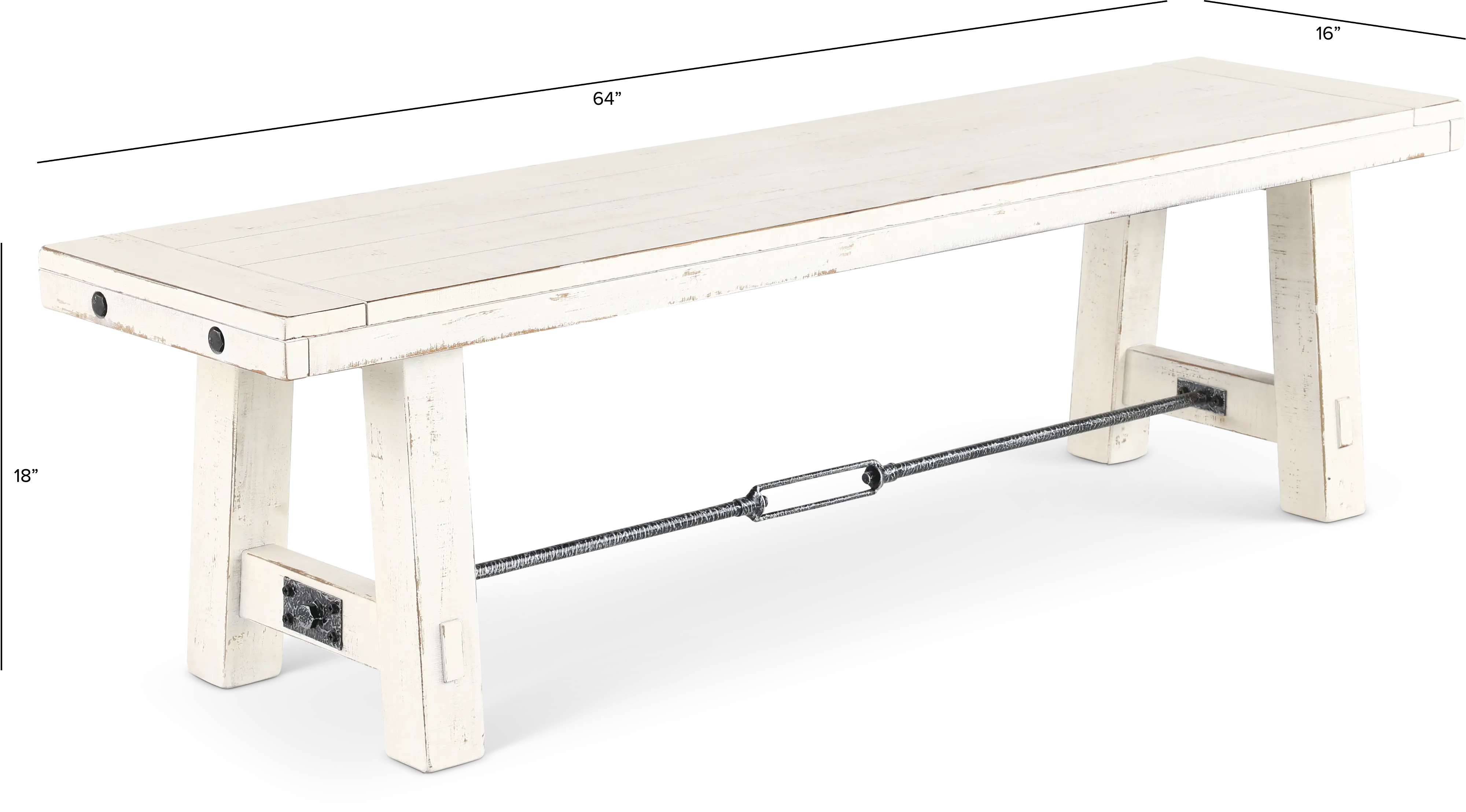 Marina White Sand Dining Bench-3