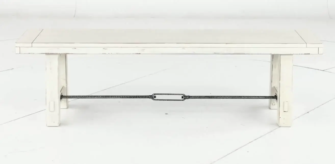 Marina White Sand Dining Bench-5