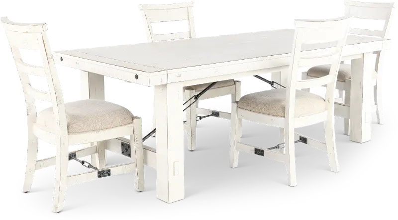 Marina White Sand 5 Piece Dining Set