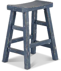 Beach Haven Blue Counter Height Stool
