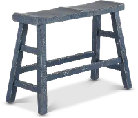 Beach Haven Blue Counter Height Dining Bench