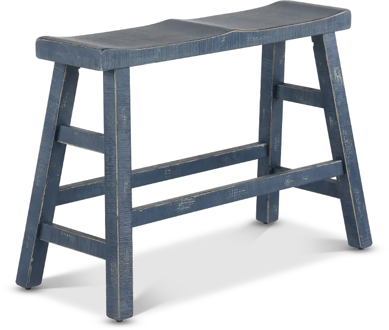 Beach Haven Blue Counter Height Dining Bench