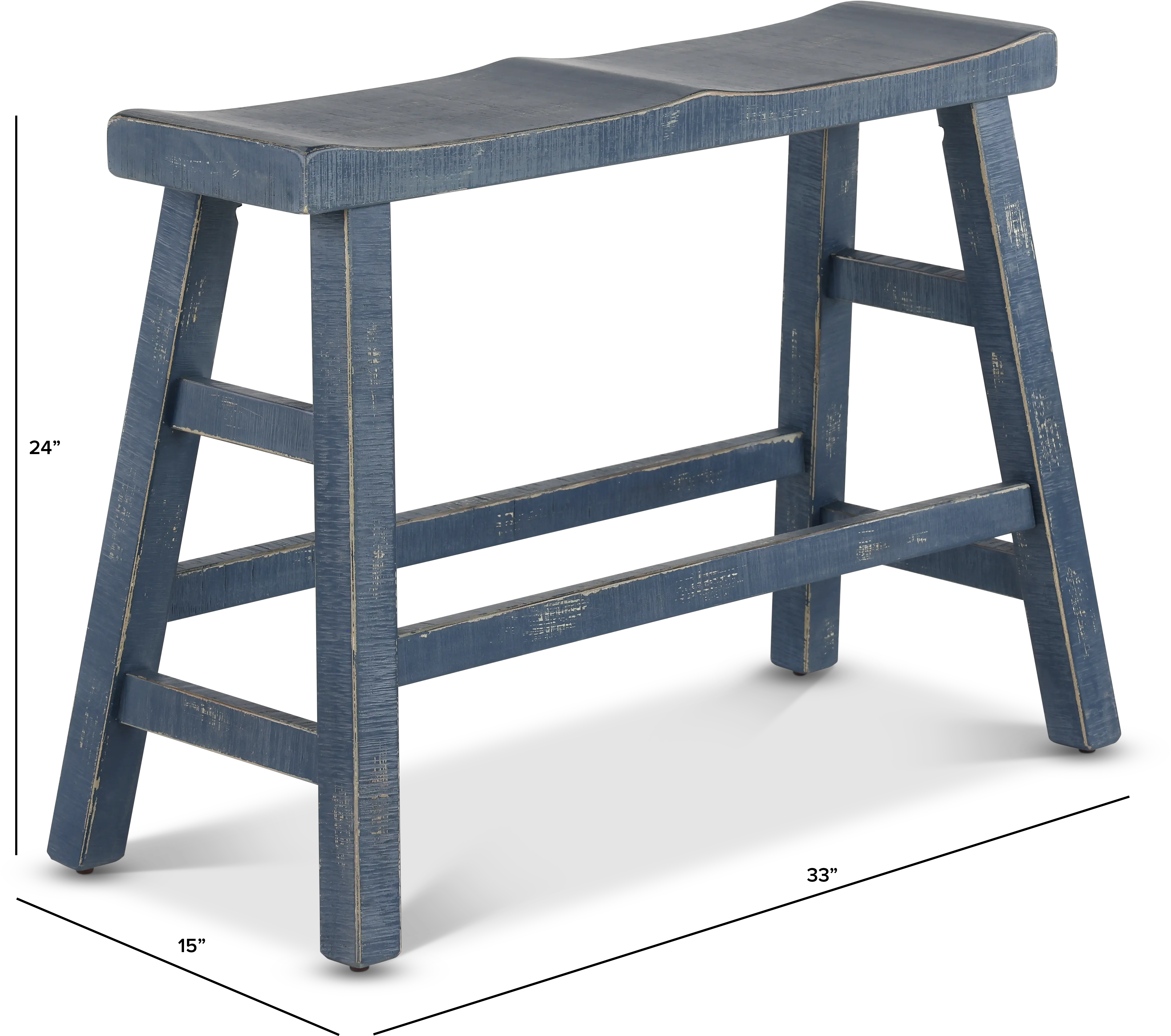 Beach Haven Blue Counter Height Dining Bench-3